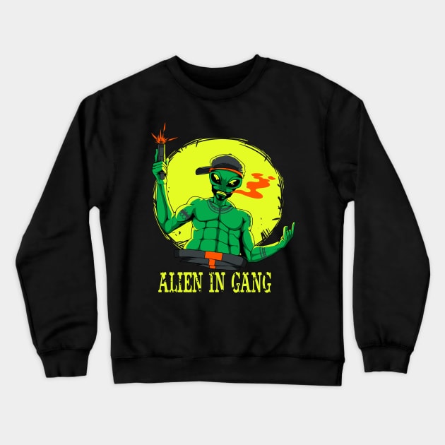 Alien gangster Crewneck Sweatshirt by Alien Version